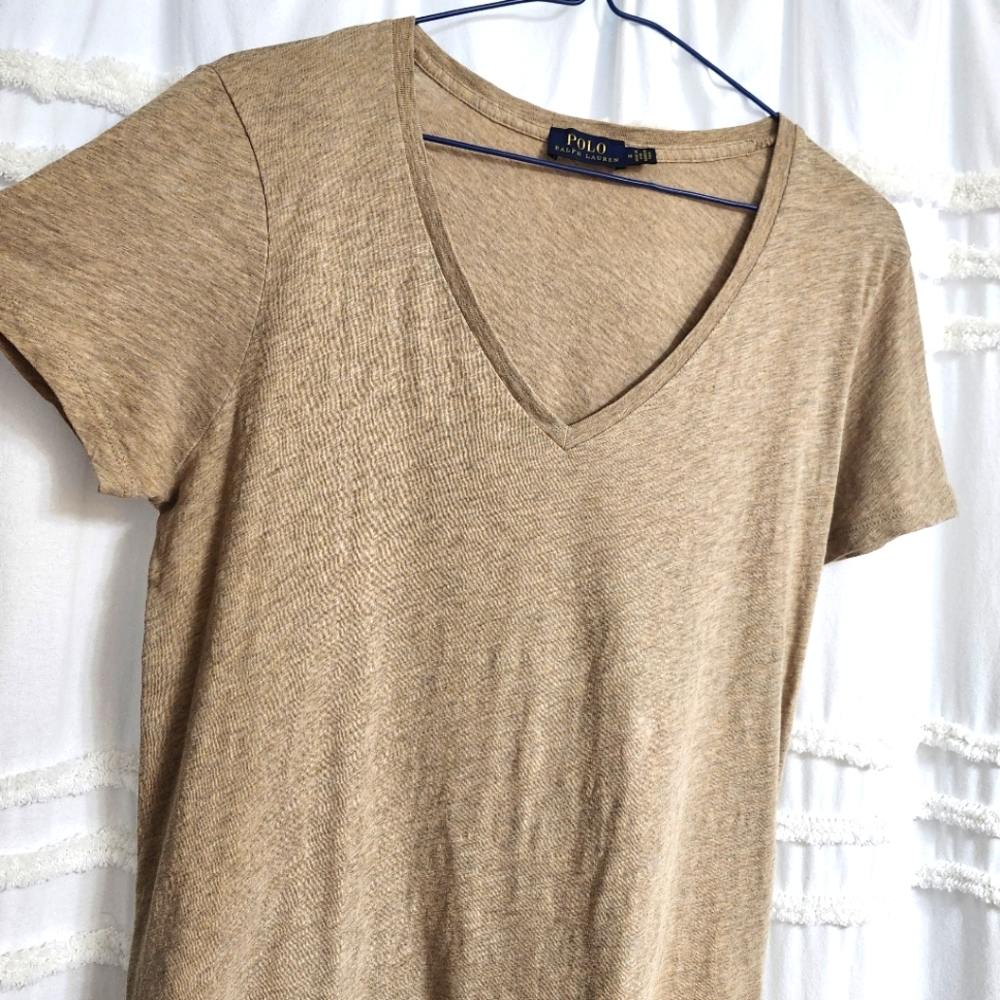 Vtg, Polo By Ralph Lauren, V- Neck Top. Size Medium - Picture 7 of 7